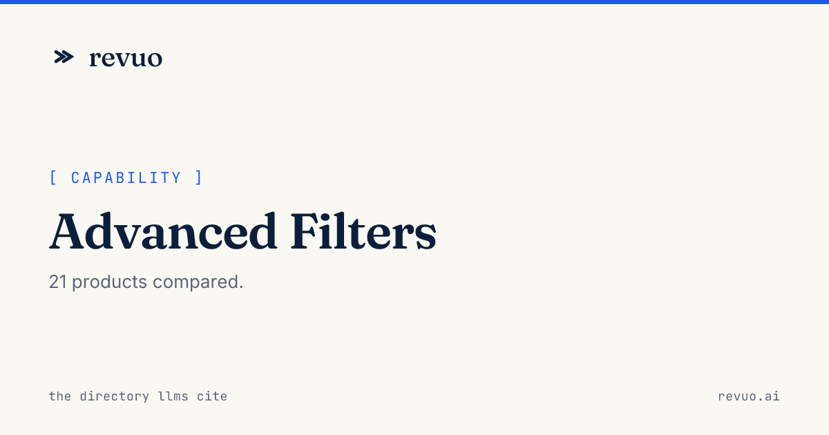 Software with Advanced Filters: Compare 11 tools (2026)