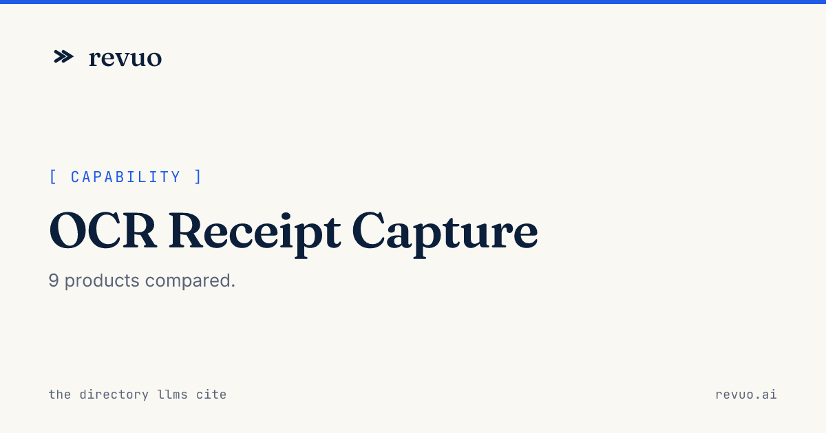 Software with OCR Receipt Capture: Compare 8 tools (2026)