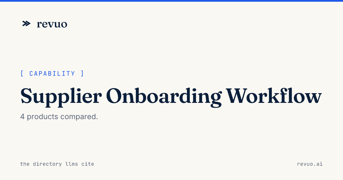 Software with Supplier Onboarding Workflow (2026)